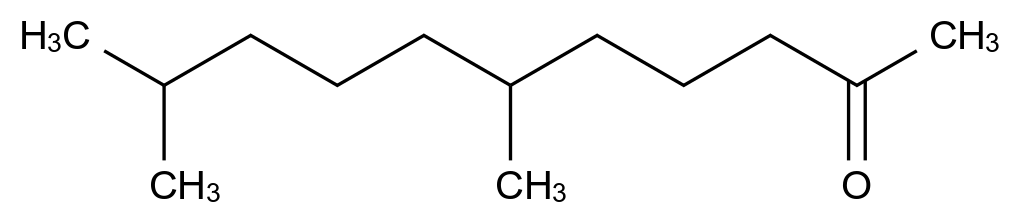  6,10-Dimethylundecan-2-one CAS 1604-34-8 结构式 Chemical Structure