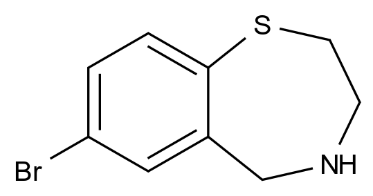  7-Bromo-2,3,4,5-tetrahydrobenzo[f][1,4]thiazepine CAS 1784042-06-3 结构式 Chemical Structure