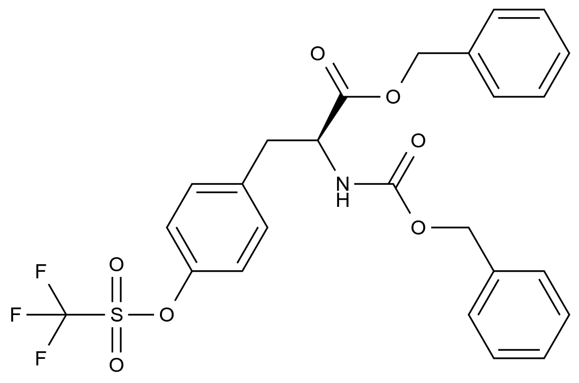  Cbz-L-Tyrosine benzyl ester triflate CAS 183070-41-9 结构式 Chemical Structure