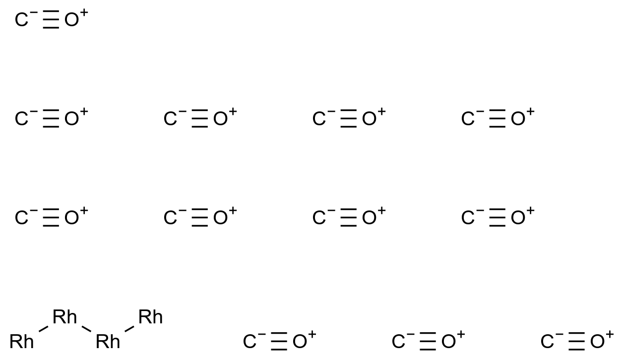  Tetrarhodium dodecacarbonyl CAS 19584-30-6 结构式 Chemical Structure