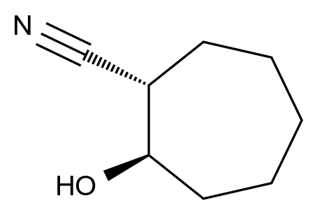  (1s,2r)-2-Hydroxycycloheptane-1-carbonitrile CAS 331753-60-7 结构式 Chemical Structure