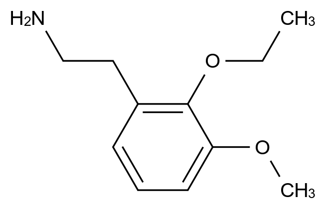  2-(2-Ethoxy-3-methoxyphenyl)ethanamine CAS 87790-87-2 结构式 Chemical Structure