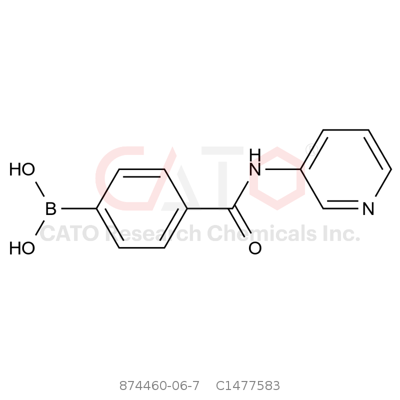 CAS No.:874460-06-7,(4-(Pyridin-3-ylcarbamoyl)phenyl)boronic acid