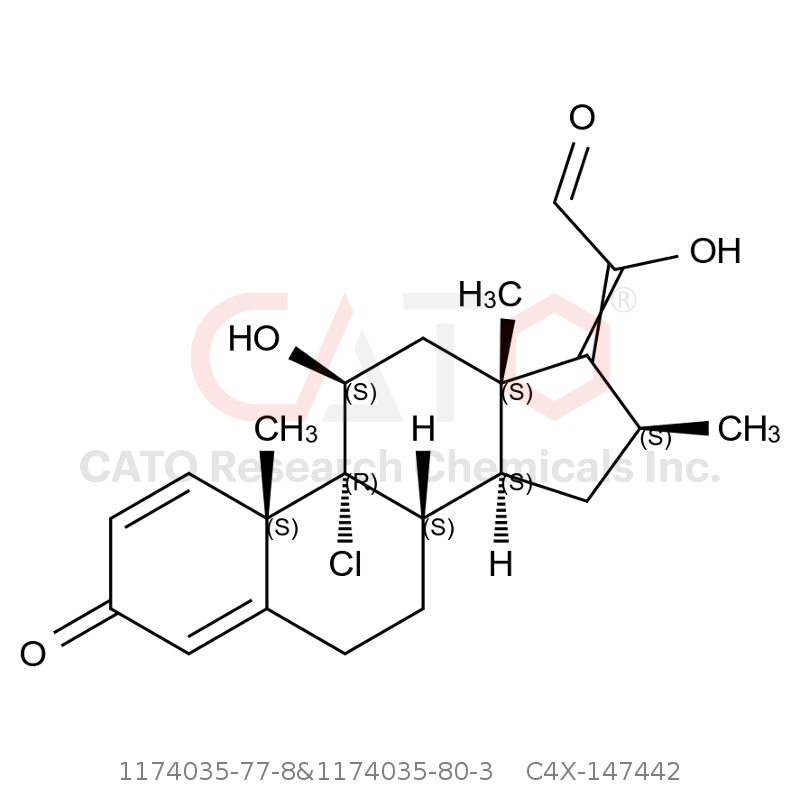 CAS No.:1174035-77-8&1174035-80-3,倍氯米松-Δ17,20,21-醛(互变EZ混合物)