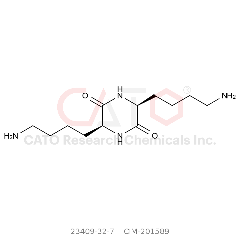CAS No.:23409-32-7,(3S,6S)-3,6-Bis(4-aminobutyl)piperazine-2,5-dione