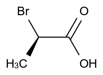 (<I>R</I>)-(+)-2-bromopropionic acid structure