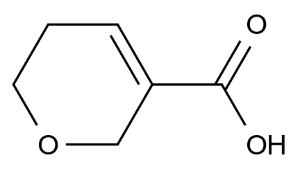  5,6-Dihydro-2H-pyran-3-carboxylic acid CAS 100313-48-2 结构式 Chemical Structure