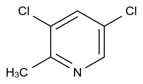 3,5-二氯-2-甲基吡啶 结构式