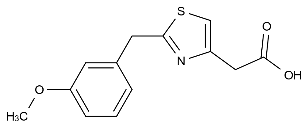 CAS No.:1053656-82-8,2-(2-(3-Methoxybenzyl)thiazol-4-yl)acetic acid