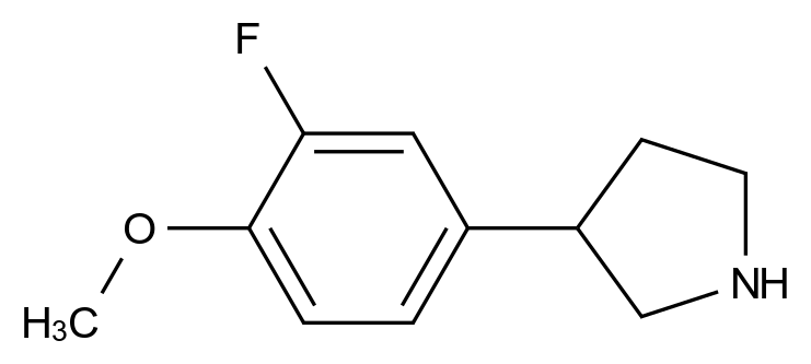 CAS No.:1260815-20-0,3-(3-fluoro-4-methoxyphenyl)pyrrolidine