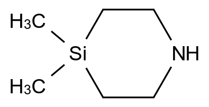 4,4-dimethyl-1,4-azasilinane CAS 130596-59-7 chemical structure