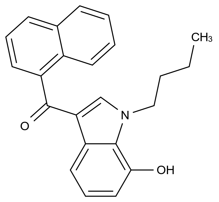 JWH-073 Impurity 2 (JWH-073 7-Hydroxyindole Metabolite) structure