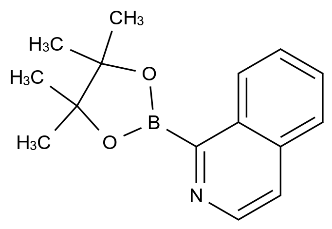  1-(4,4,5,5-Tetramethyl-1,3,2-dioxaborolan-2-yl)isoquinoline CAS 1316275-45-2 结构式 Chemical Structure