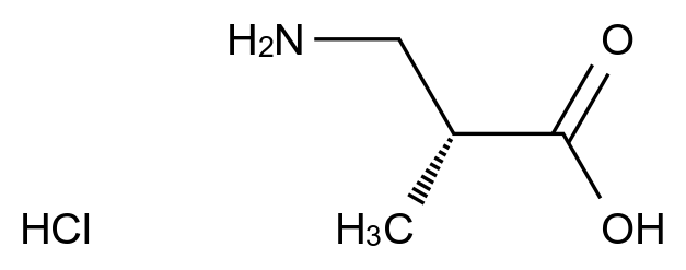 (R)-3-氨基-2-甲基丙酸盐酸盐 (R)-3-Amino-2-methylpropanoic Acid Hydrochloride CAS 132605-98-2 结构式 Chemical Structure