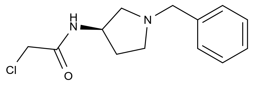  (R)-N-(1-Benzylpyrrolidin-3-yl)-2-chloroacetamide CAS 1354006-98-6 结构式 Chemical Structure