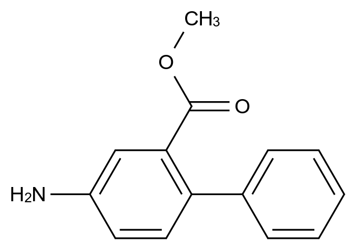  4-Aminobiphenyl-2-carboxylic acid methyl ester CAS 1374868-72-0 结构式 Chemical Structure