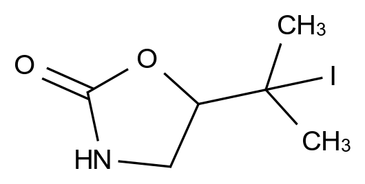 5-(2-Iodopropan-2-yl)oxazolidin-2-one CAS 1397293-44-5 结构式 Chemical Structure