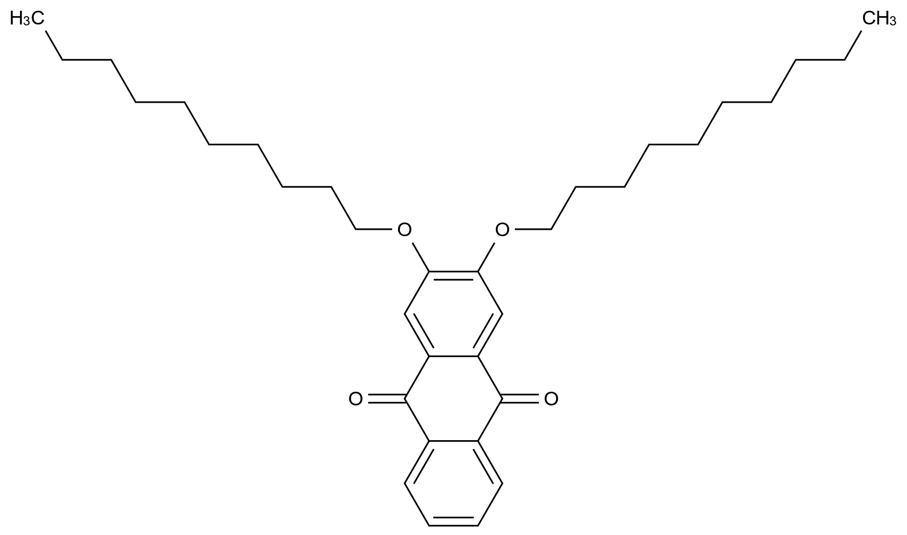 2,3-Bis(decyloxy)anthracene-9,10-dione CAS 140844-73-1 chemical structure