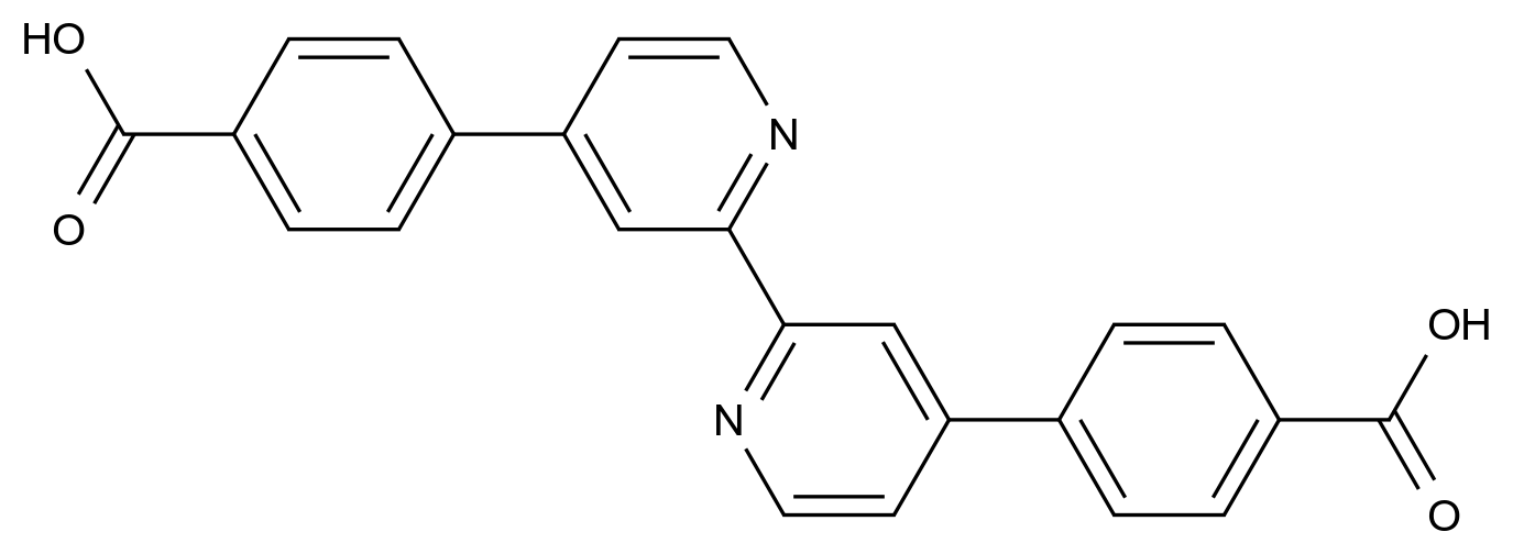  4,4'-([2,2'-Bipyridine]-4,4'-diyl)dibenzoic acid CAS 143954-72-7 结构式 Chemical Structure