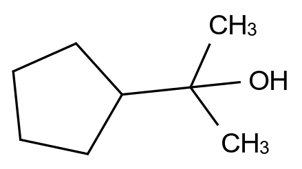  2-Cyclopentylpropan-2-ol CAS 1462-06-2 结构式 Chemical Structure