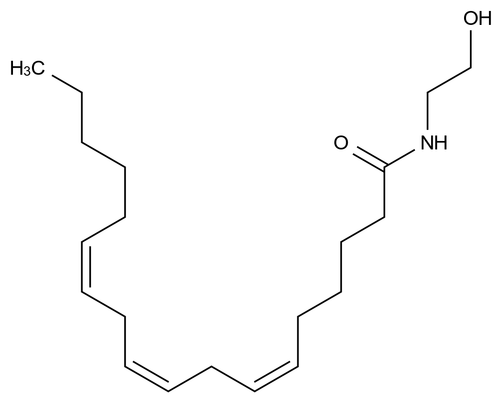 N-γ-Linolenoylethanolamine CAS 150314-37-7 chemical structure