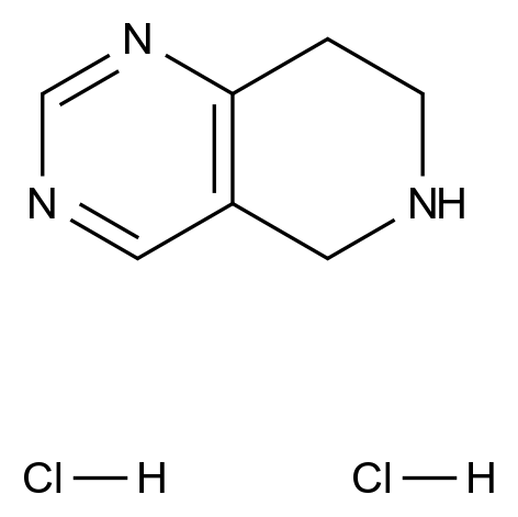 5,6,7,8-四氢吡啶并[4,3-d]嘧啶二盐酸盐 5,6,7,8-Tetrahydropyrido[4,3-d]pyrimidine Dihydrochloride CAS 157327-49-6 结构式 Chemical Structure