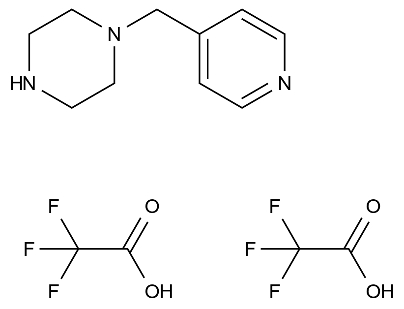  1-(Pyridin-4-ylmethyl)piperazine bis(2,2,2-trifluoroacetate) CAS 1609406-76-9 结构式 Chemical Structure