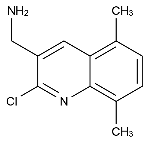  (2-Chloro-5,8-dimethylquinolin-3-yl)methanamine CAS 1707584-36-8 结构式 Chemical Structure