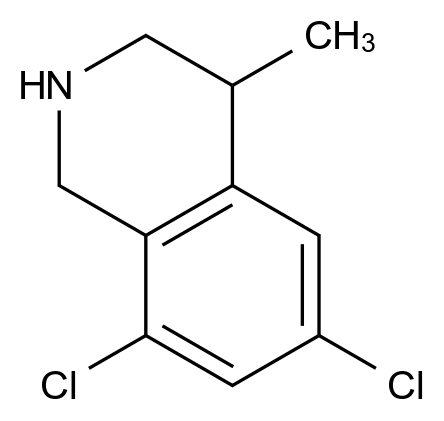  6,8-Dichloro-4-methyl-1,2,3,4-tetrahydroisoquinoline CAS 1707599-29-8 结构式 Chemical Structure