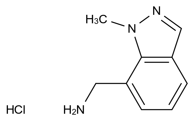  (1-Methyl-1H-indazol-7-yl)methanamine hydrochloride CAS 1810069-86-3 结构式 Chemical Structure