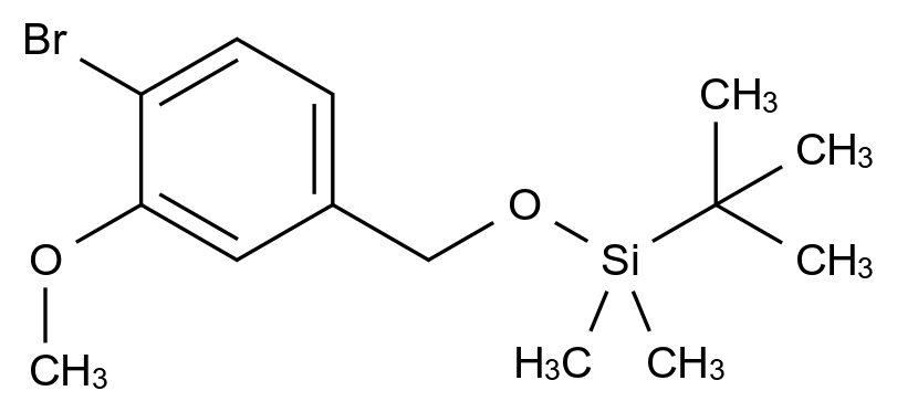 ((4-Bromo-3-methoxybenzyl)oxy)(tert-butyl)dimethylsilane CAS 905103-73-3 结构式 Chemical Structure