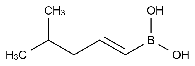 (4-methylpent-1-en-1-yl)boronic acid CAS 214907-33-2 结构式 Chemical Structure