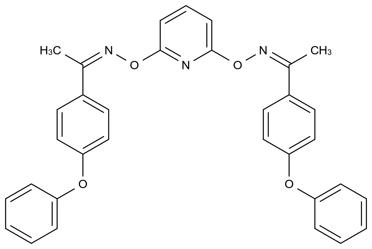  (Z)-[1-(4-Phenoxyphenyl)ethylidene][(6-{[(Z)-[1-(4-phenoxyphenyl)ethylidene]amino]oxy}pyridin-2-yl)oxy]amine CAS 337921-58-1 结构式 Chemical Structure