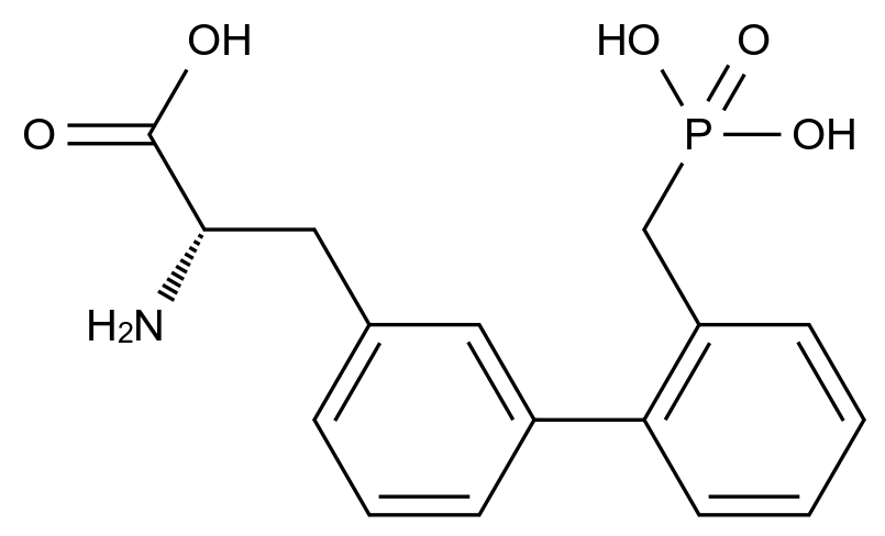  (αS)-α-Amino-2'-(phosphonomethyl)-[1,1'-biphenyl]-3-propanoic Acid CAS 226986-04-5 结构式 Chemical Structure