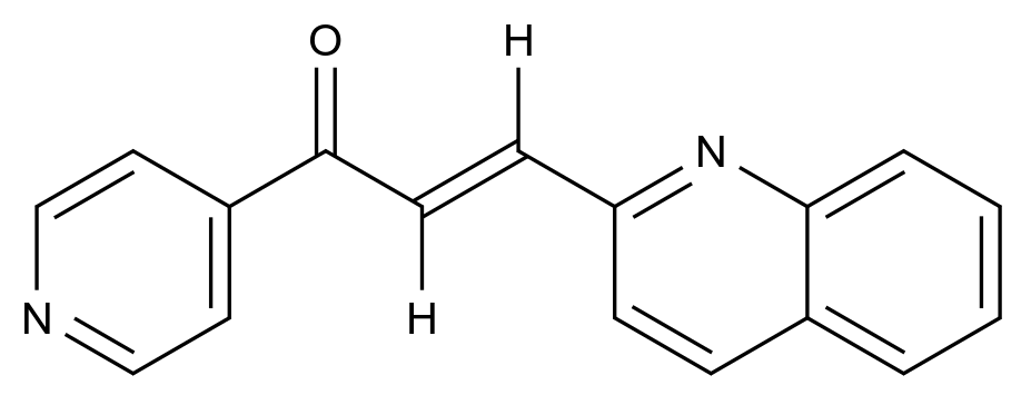 1-(吡啶-4-基)-3-(喹啉-2-基)丙-2-烯-1-酮 1-(Pyridin-4-yl)-3-(quinolin-2-yl)prop-2-en-1-one CAS 4382-63-2 结构式 Chemical Structure