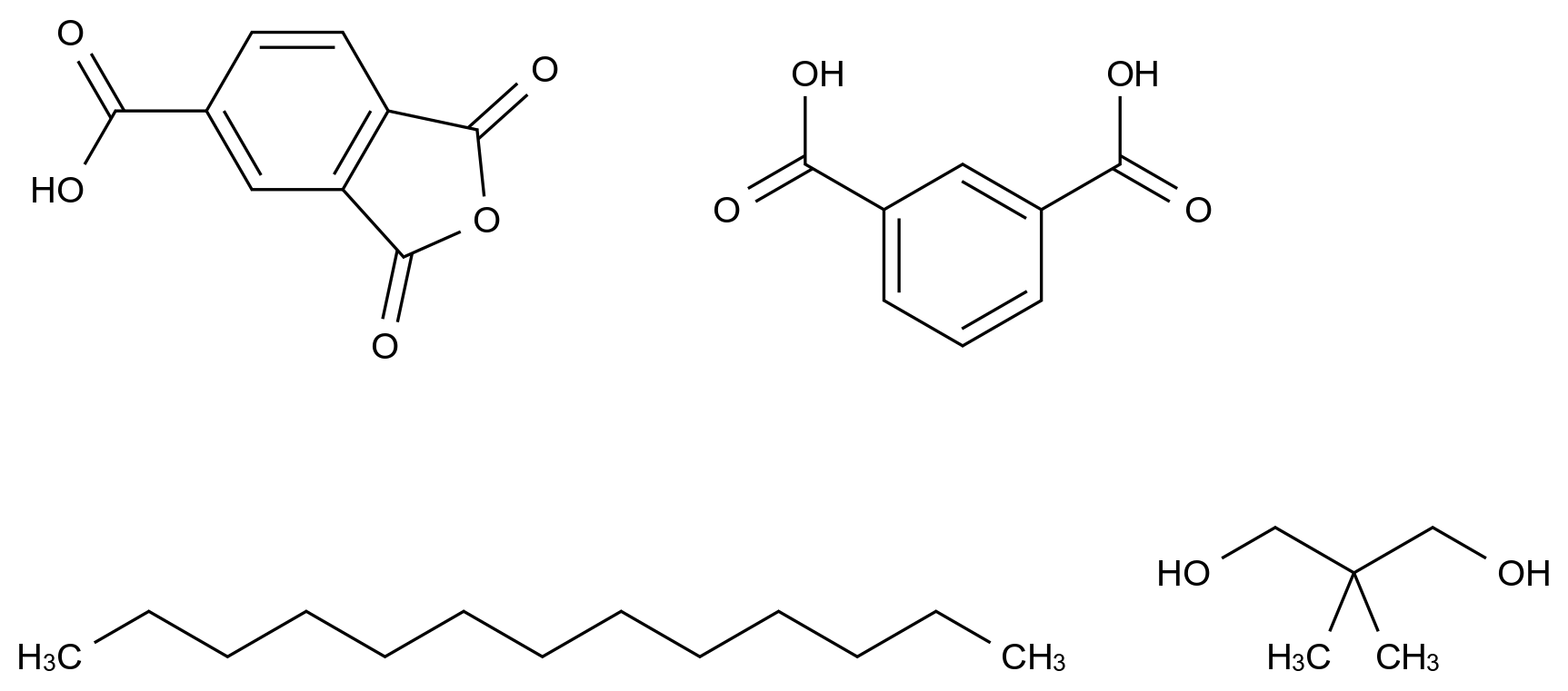1,3-Benzenedicarboxylic acid, polymer with 1,3-dihydro-1,3-dioxo-5-isobenzofurancarboxylic acid and 2,2-dimethyl-1,3-propanediol, tridecyl ester CAS 68070-96-2 chemical structure