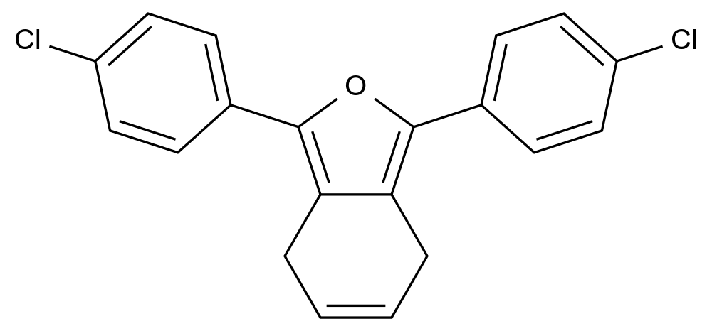 1,3-Bis(4-chlorophenyl)-4,7-dihydroisobenzofuran CAS 5465-43-0 chemical structure