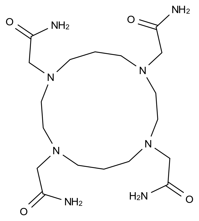 1,4,8,11-Tetrakis(carbamoylmethyl)-1,4,8,11-tetraazacyclotetradecane CAS 345612-63-7 结构式 Chemical Structure