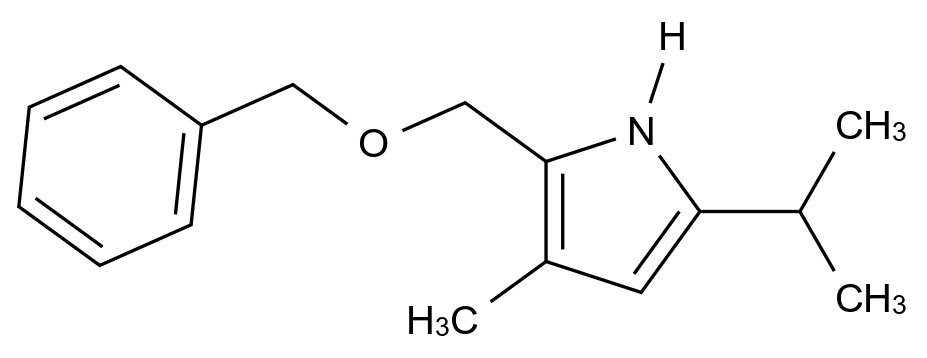  2-((Benzyloxy)methyl)-5-isopropyl-3-methyl-1H-pyrrole CAS 917618-20-3 结构式 Chemical Structure
