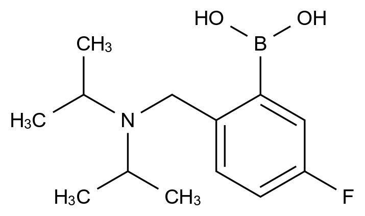 2-((Diisopropylamino)methyl)-5-fluorophenylboronic acid CAS 2096337-77-6 结构式 Chemical Structure