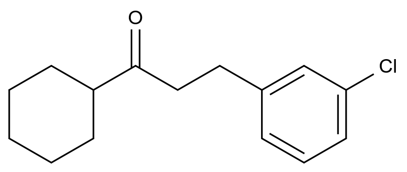  2-(3-Chlorophenyl)ethyl cyclohexyl ketone CAS 898787-56-9 结构式 Chemical Structure