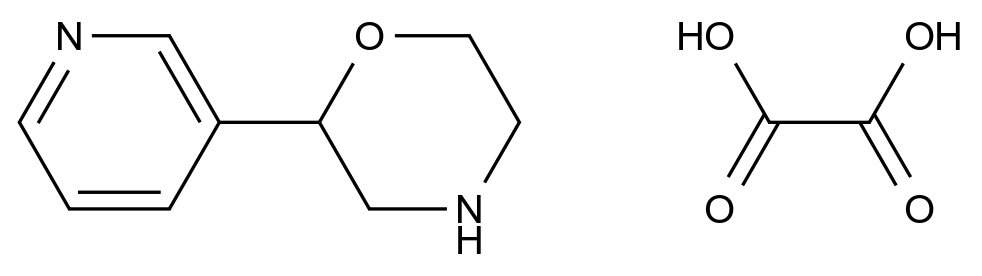  2-(Pyridin-3-yl)morpholineoxalate CAS 947694-76-0 结构式 Chemical Structure