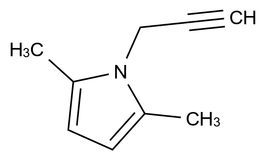 2,5-Dimethyl-1-(prop-2-yn-1-yl)-1h-pyrrole CAS 54609-19-7 chemical structure
