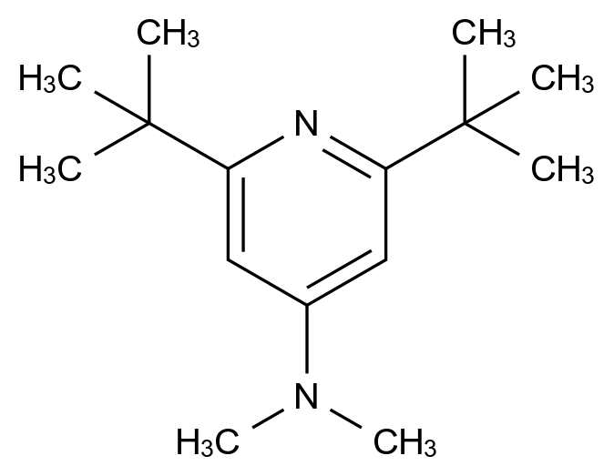  2,6-Bis(1,1-dimethylethyl)-N,N-dimethyl-4-pyridinamine CAS 38222-90-1 结构式 Chemical Structure