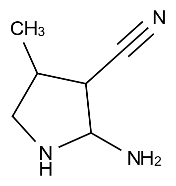  2-amino-4-methyl-1H-pyrrole-3-carbonitrile CAS 59146-60-0 结构式 Chemical Structure