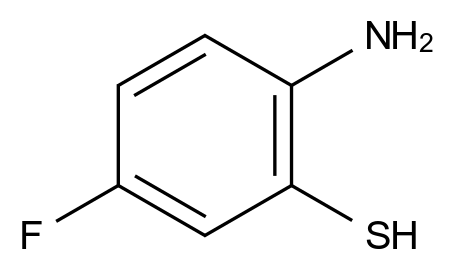  2-Amino-5-fluorobenzenethiol CAS 33264-82-3 结构式 Chemical Structure