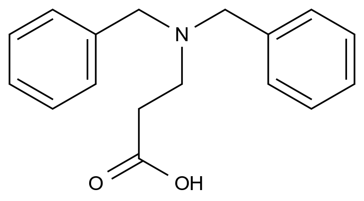  3-(Dibenzylamino)propanoic acid CAS 19812-58-9 结构式 Chemical Structure