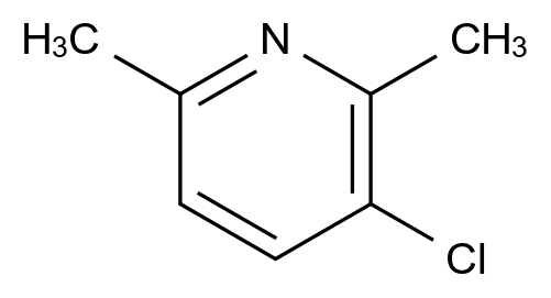  3-Chloro-2,6-dimethylpyridine CAS 2405-06-3 结构式 Chemical Structure