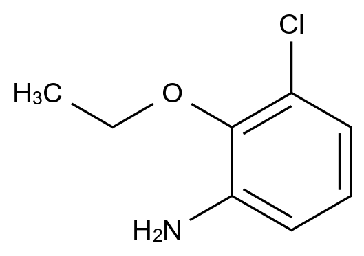  3-Chloro-2-ethoxyaniline CAS 53689-24-0 结构式 Chemical Structure