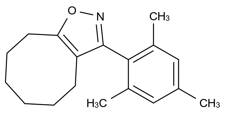  3-Mesityl-4,5,6,7,8,9-hexahydrocycloocta[d]isoxazole CAS 88409-19-2 结构式 Chemical Structure